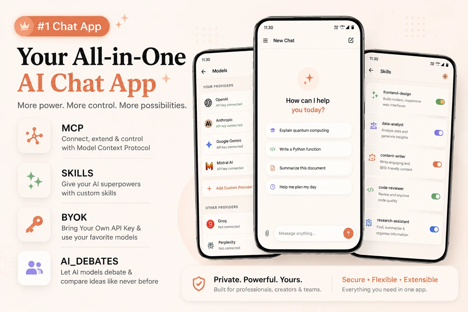 AnyLLM: AI Chat Client screenshot